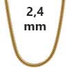 Schlangenkette rund 585 - 14 Karat Gold 2,4 mm