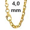 Ankerketten diamantiert 585 - 14 Karat Gold 4,0 mm