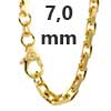 Ankerketten diamantiert 585 - 14 Karat Gold 7,0 mm
