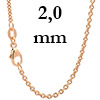Ankerketten rund 750 - 18 Karat Gold 2,0 mm
