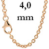 Ankerketten rund 750 - 18 Karat Gold 4,0 mm