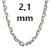 Ankerkette diamantiert 925 Sterlingsilber 2,1 mm