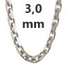 Ankerkette diamantiert 925 Sterlingsilber 3,0 mm