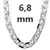 Ankerkette diamantiert 925 Sterlingsilber 6,8 mm