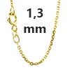 Ankerketten diamantiert 585 - 14 Karat Gold 1,3 mm