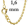 Ankerketten diamantiert 333 - 8 Karat Gold 1,6 mm