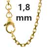 Ankerketten diamantiert 585 - 14 Karat Gold 1,8 mm