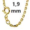 Ankerketten diamantiert 585 - 14 Karat Gold 1,9 mm