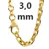 Ankerketten diamantiert 333 - 8 Karat Gold 3,0 mm