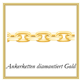 Ankerketten diamantiert aus Gold