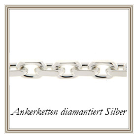 Ankerketten diamantiert aus Silber