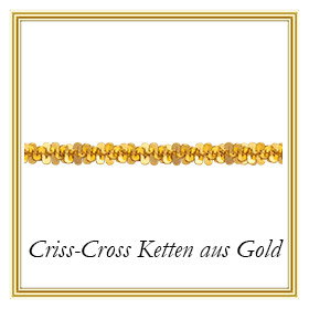 Criss-Cross Ketten aus Gold