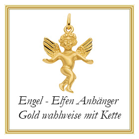 Engel und Elfen Anhänger aus Gold