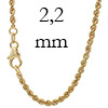 Kordelketten 333 - 8 Karat Gold 2,2 mm