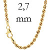 Kordelketten 333 - 8 Karat Gold 2,7 mm