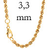 Kordelketten 333 - 8 Karat Gold 3,3 mm