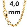 Ankerketten rund 750 - 18 Karat Gold 4,0 mm