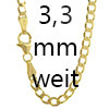 Panzerketten 585 - 14 Karat Gold 3,3 mm