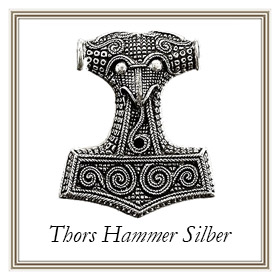 Thorhammer Anhänger aus Silber