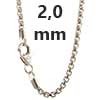 Venezianerkette 925 Sterlingsilber 2,0 mm